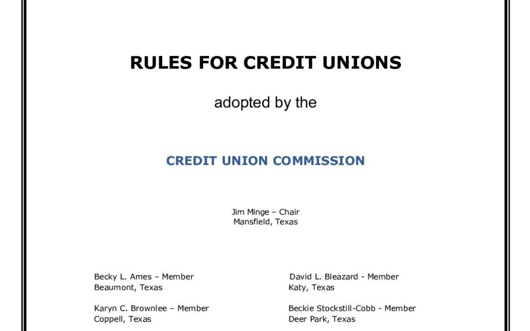 Rules for Credit Unions.PDF