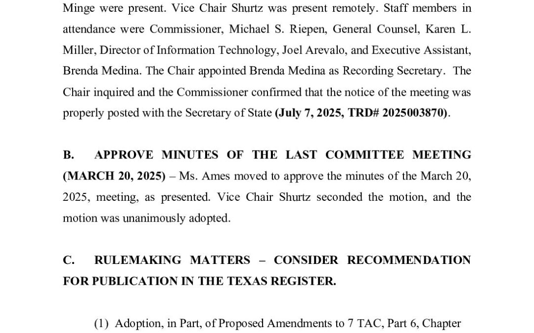 Rules Committee July 2025  Minutes